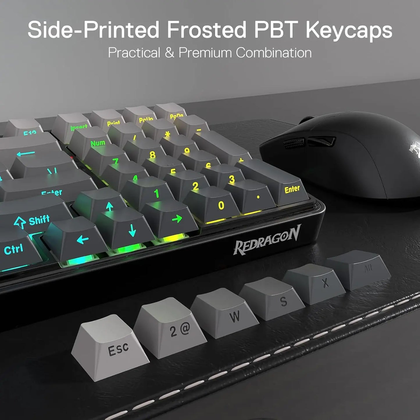 Redragon K744 GB PRO 99 Keys Wireless Gasket RGB Gaming Keyboard, 3-Mode Mechanical Keyboard w/Hot-Swap Socket, Gradient PBT Key