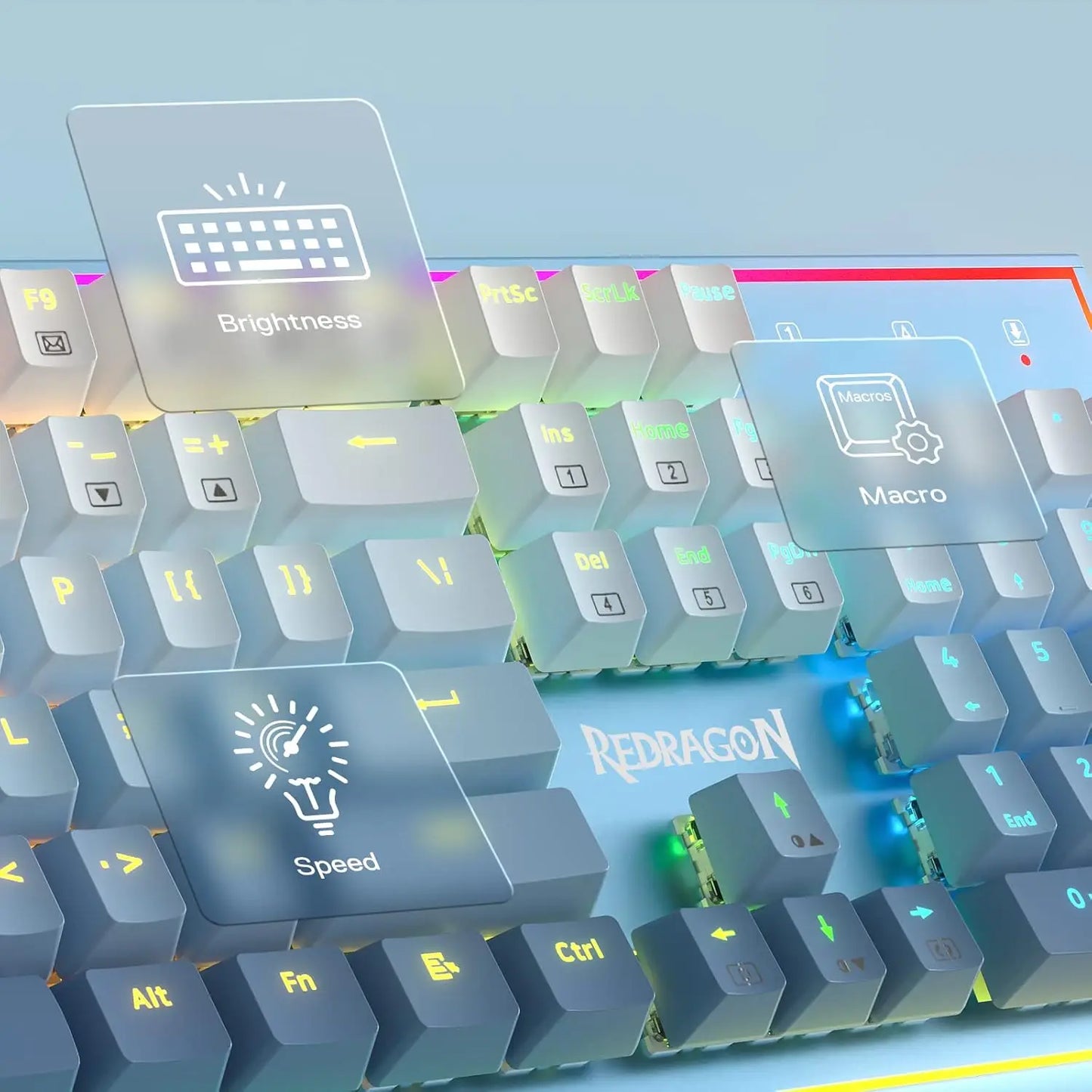 Redragon K654 RGB Gaming 104 Keys Wired Mechanical Hot-swappable Keyboard