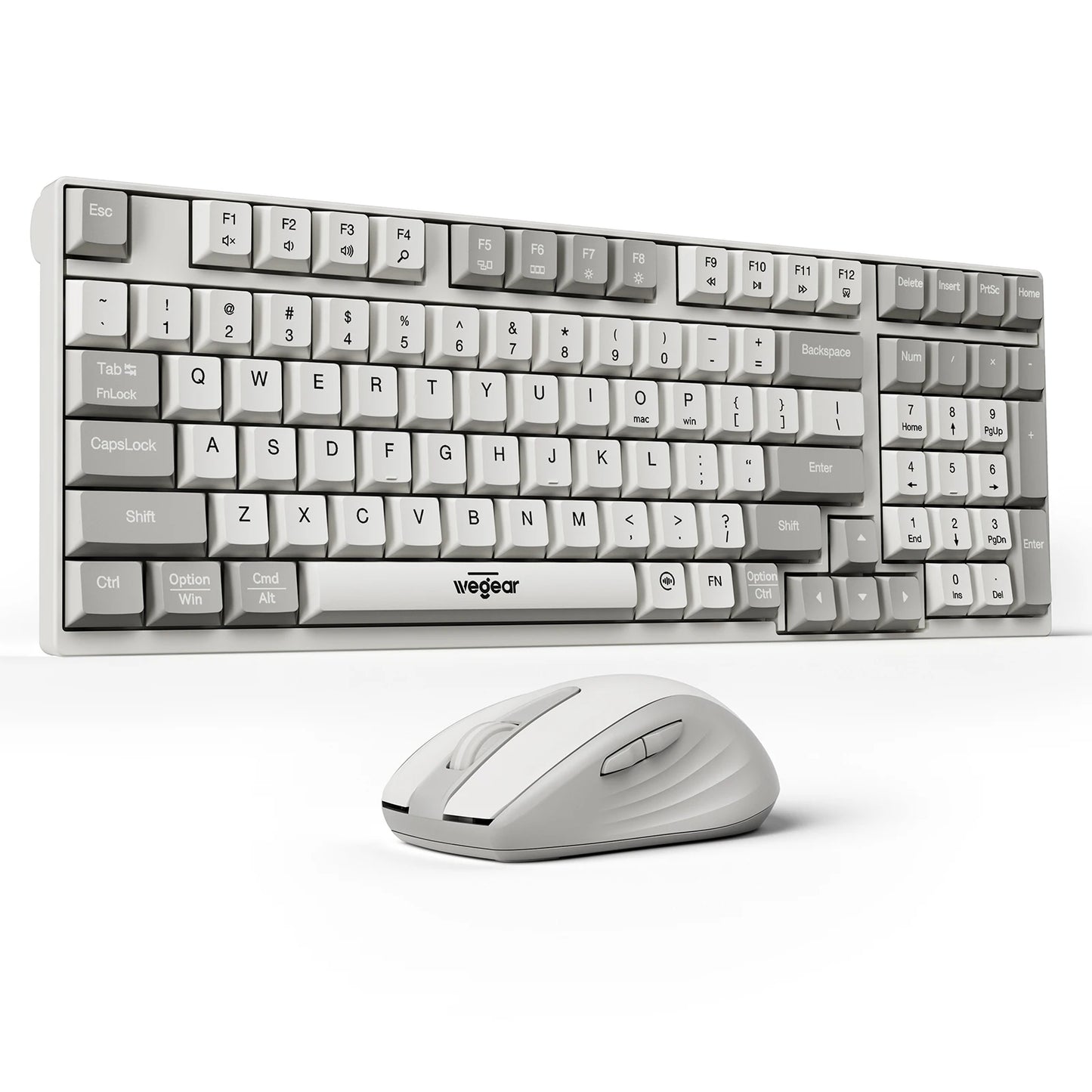 wegear KM3 Wireless Keyboard Mouse kit 98 keys Full Size Wireless Keyboard for PC laptop desktop notebook Macbook and more