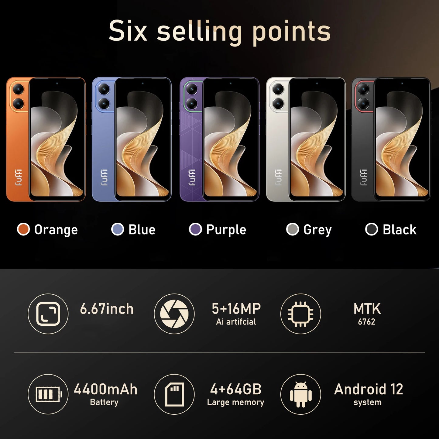 lighting Effect S24 Pro Mobile Phone Unlocked Smartphones Cellphone Android 12, 6.67"Screen,4+64GB 5+16MP Mobile Phone 4400mAh