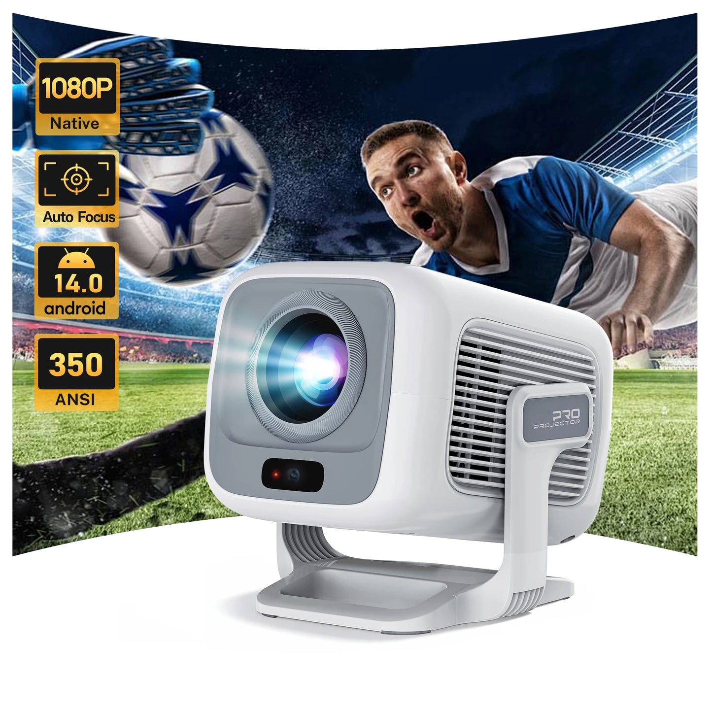 LynCast Projector 4K 350ANSI Android 11 Projetor Wifi6 BT5.4 1920*1080P Outdoor Cinema Beamer Video Home Theater projectors X3AQ