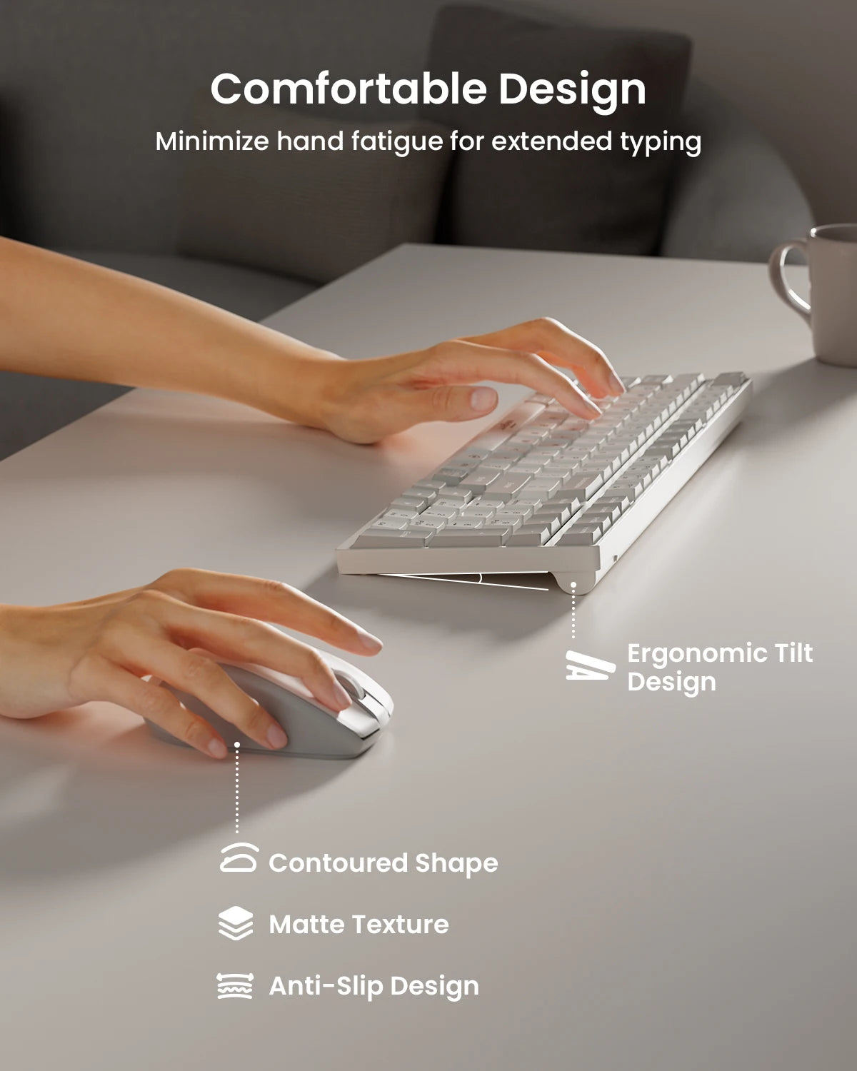 wegear KM3 Wireless Keyboard Mouse kit 98 keys Full Size Wireless Keyboard for PC laptop desktop notebook Macbook and more
